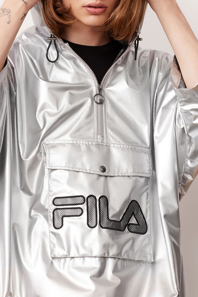 Fila Rohan Poncho Jacket Silver - Mens - 23519DNGF